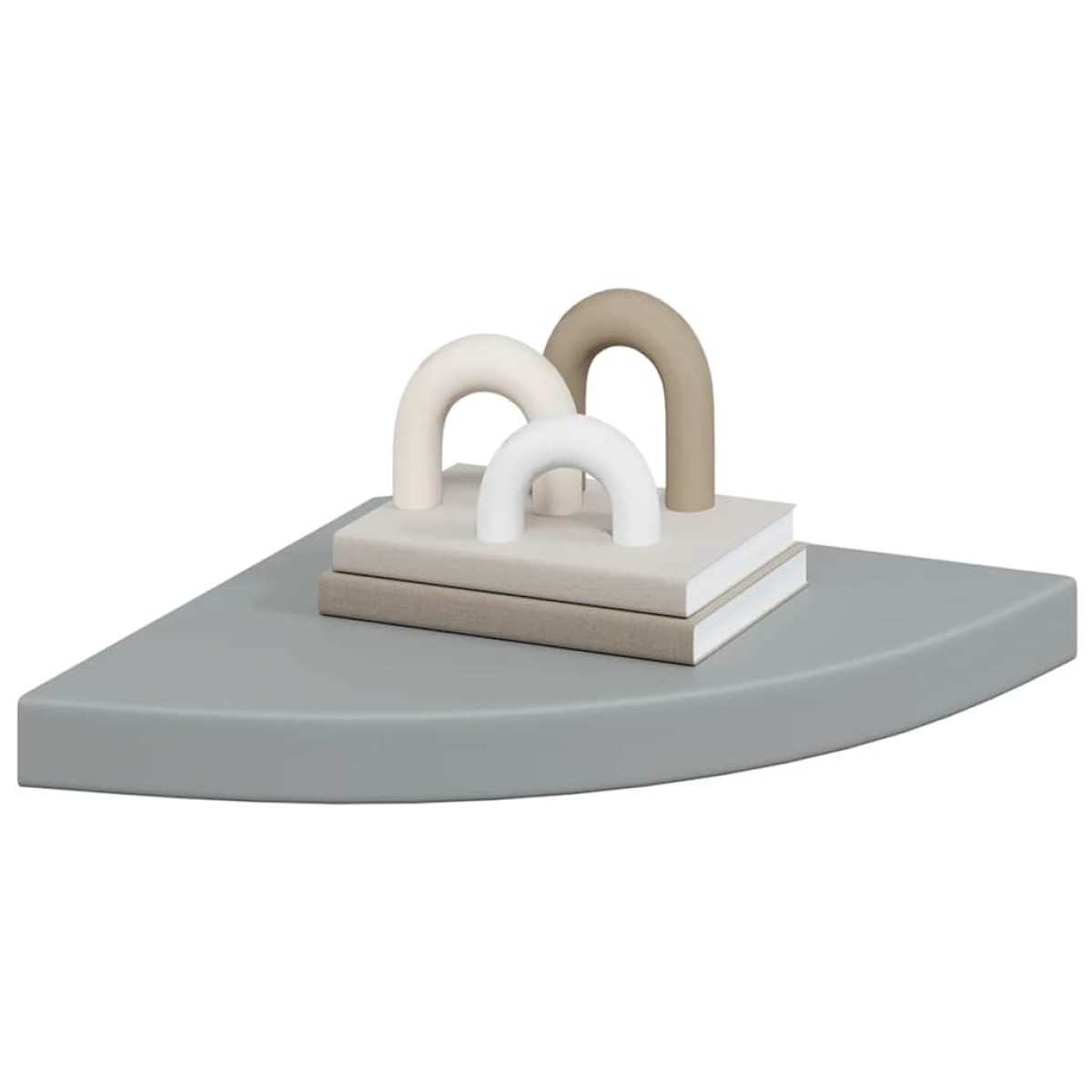 vidaXL Ράφια Τοίχου Γωνιακά 4 τεμ. Γκρι 35x35x3,8 εκ. MDF