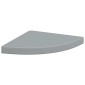 vidaXL Ράφια Τοίχου Γωνιακά 4 τεμ. Γκρι 35x35x3,8 εκ. MDF