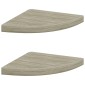 vidaXL Ράφια Τοίχου 2 τεμ. Χρώμα Δρυός 35x35x3,8 εκ. από MDF