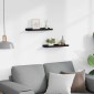 vidaXL Ράφια για Κορνίζες 2 τεμ. Μαύρα 40 x 9 x 3 εκ. από MDF