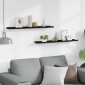 vidaXL Ράφια για Κορνίζες 2 τεμ. Μαύρα 80 x 9 x 3 εκ. από MDF