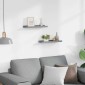 vidaXL Ράφια για Κορνίζες 2 τεμ. Γκρι 40 x 9 x 3 εκ. από MDF