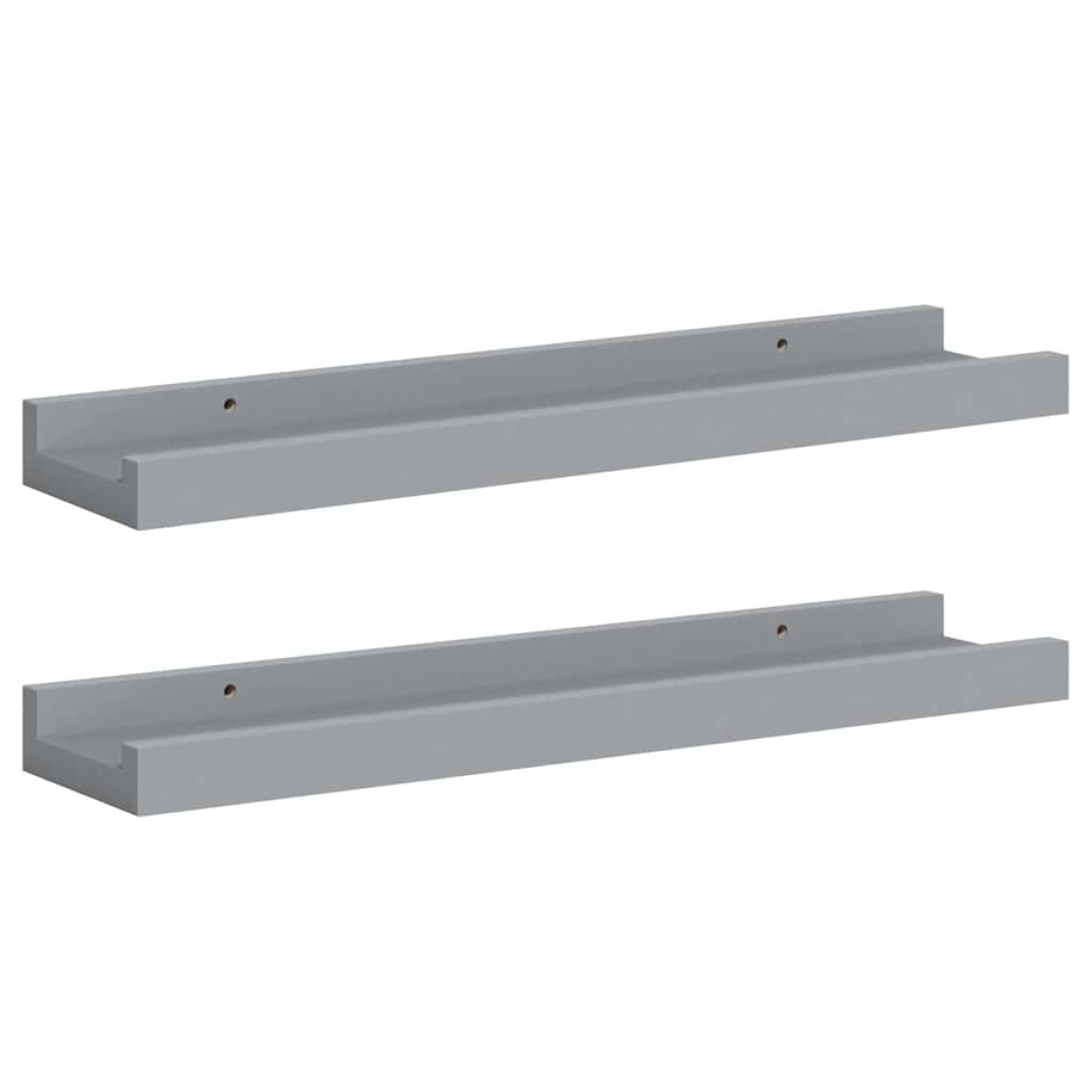 vidaXL Ράφια για Κορνίζες 2 τεμ. Γκρι 40 x 9 x 3 εκ. από MDF