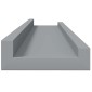 vidaXL Ράφια για Κορνίζες 2 τεμ. Γκρι 60 x 9 x 3 εκ. από MDF