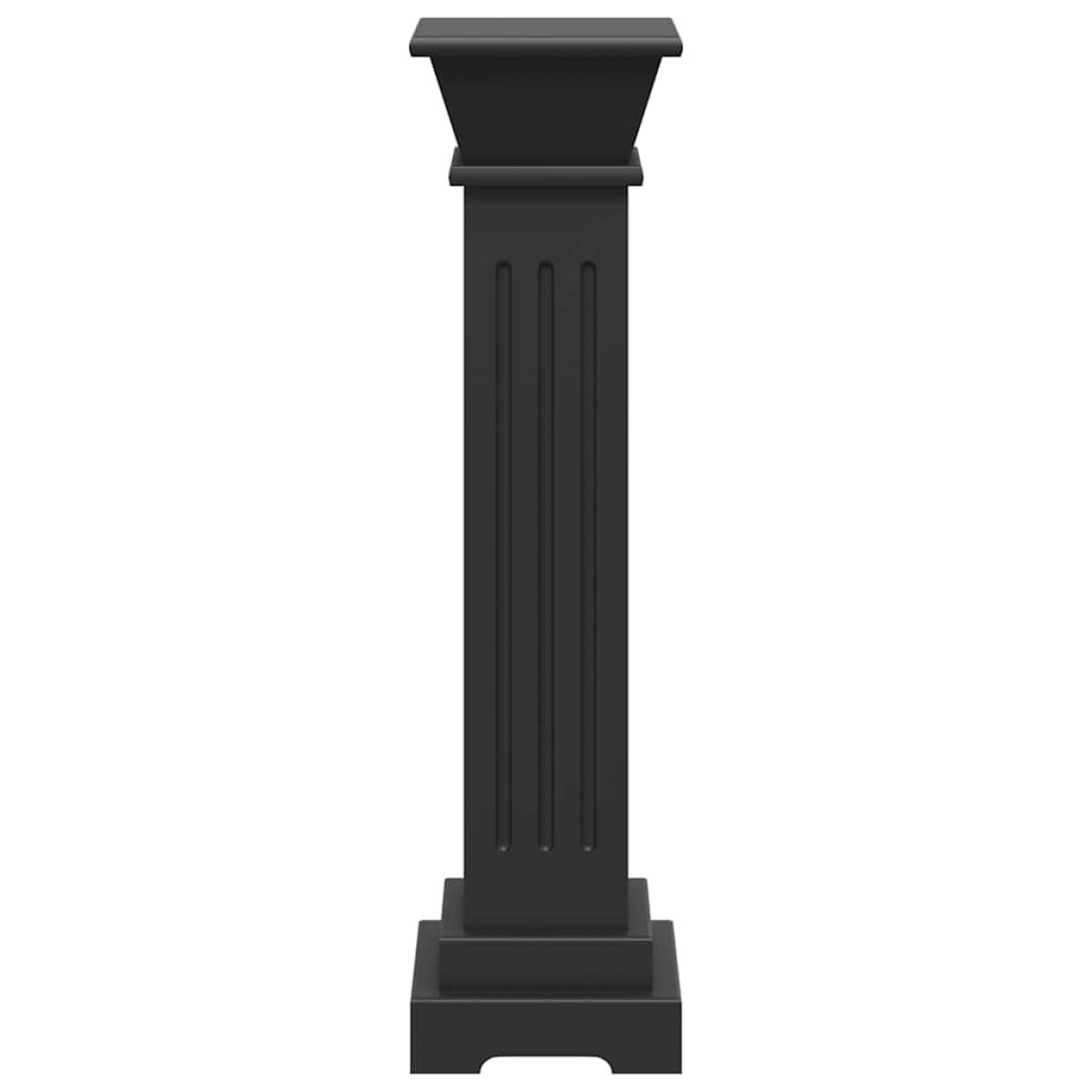 vidaXL Ανθοστήλη Τετράγωνη Μαύρη 17 x 17 x 66 εκ από MDF