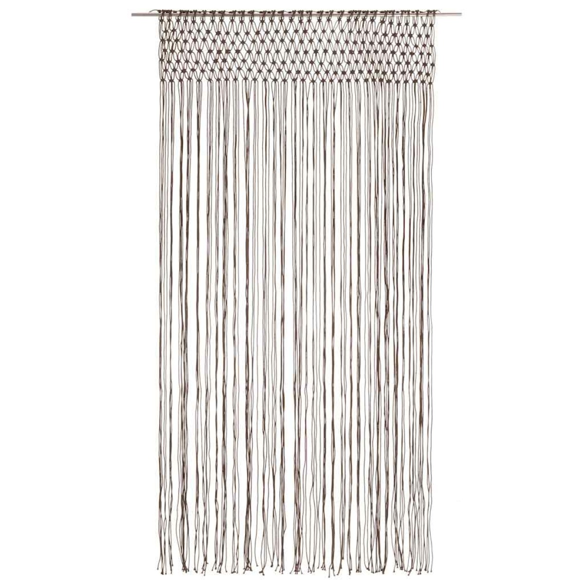 vidaXL Κουρτίνα Μακραμέ Taupe 140 x 240 εκ. Βαμβακερή