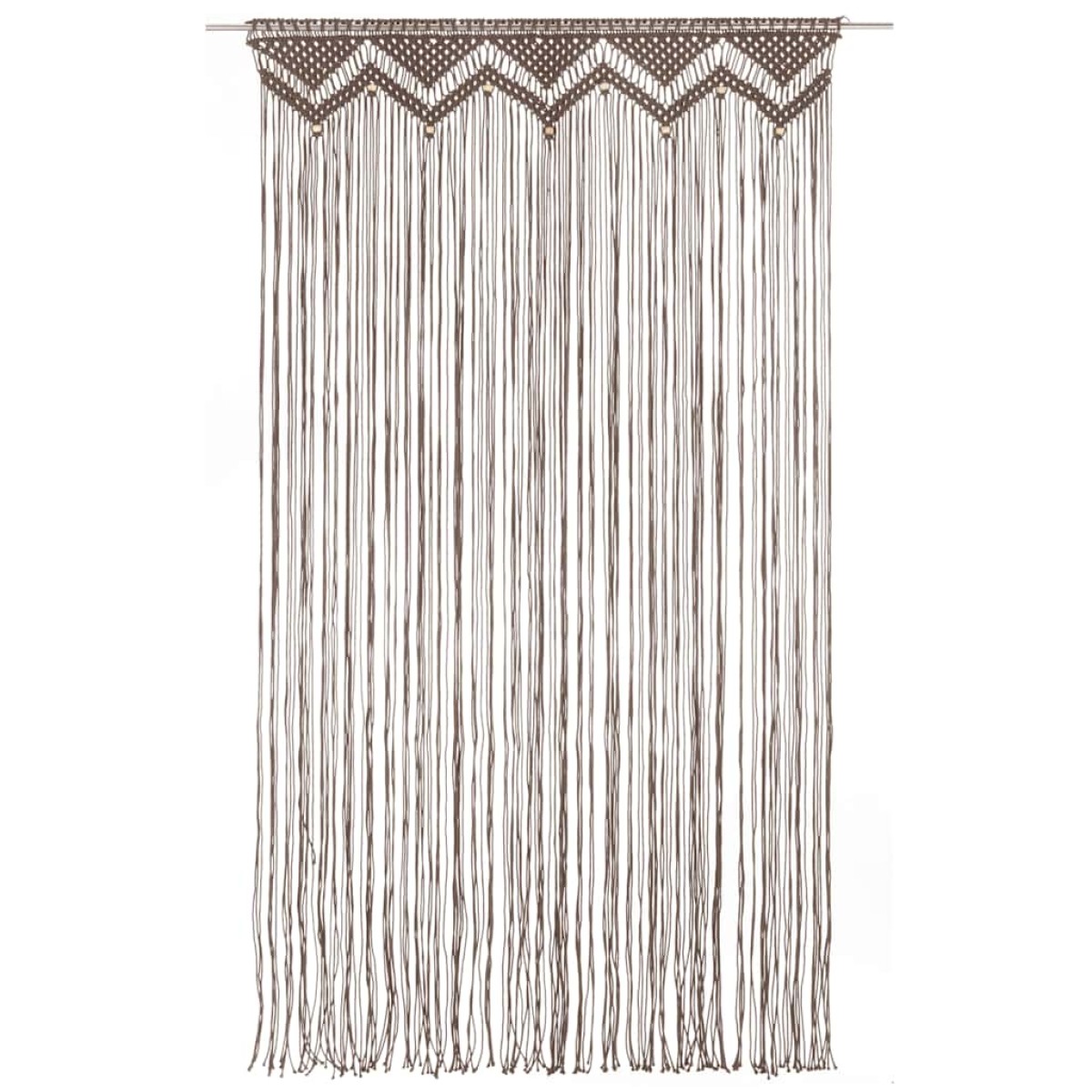 vidaXL Κουρτίνα Μακραμέ Taupe 140 x 240 εκ. Βαμβακερή