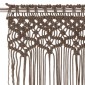 vidaXL Κουρτίνα Μακραμέ Taupe 140 x 240 εκ. Βαμβακερή