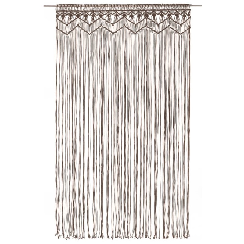 vidaXL Κουρτίνα Μακραμέ Taupe 140 x 240 εκ. Βαμβακερή