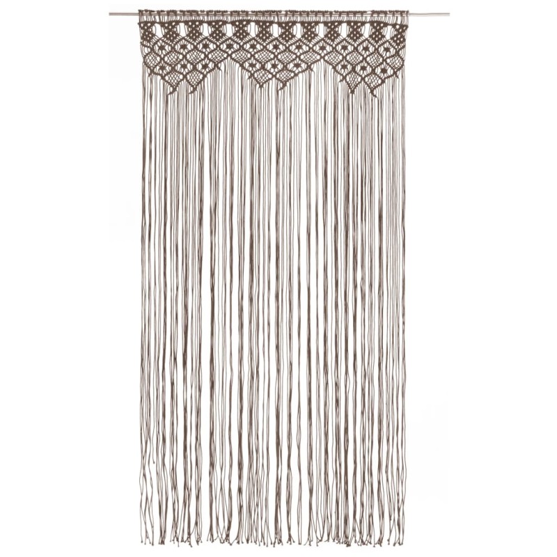 vidaXL Κουρτίνα Μακραμέ Taupe 140 x 240 εκ. Βαμβακερή