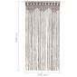 vidaXL Κουρτίνα Μακραμέ Taupe 140 x 240 εκ. Βαμβακερή