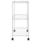 vidaXL Ραφιέρα 3 Επιπέδων με Τροχούς Χρωμέ 60x35x81 εκ. 150 κ.