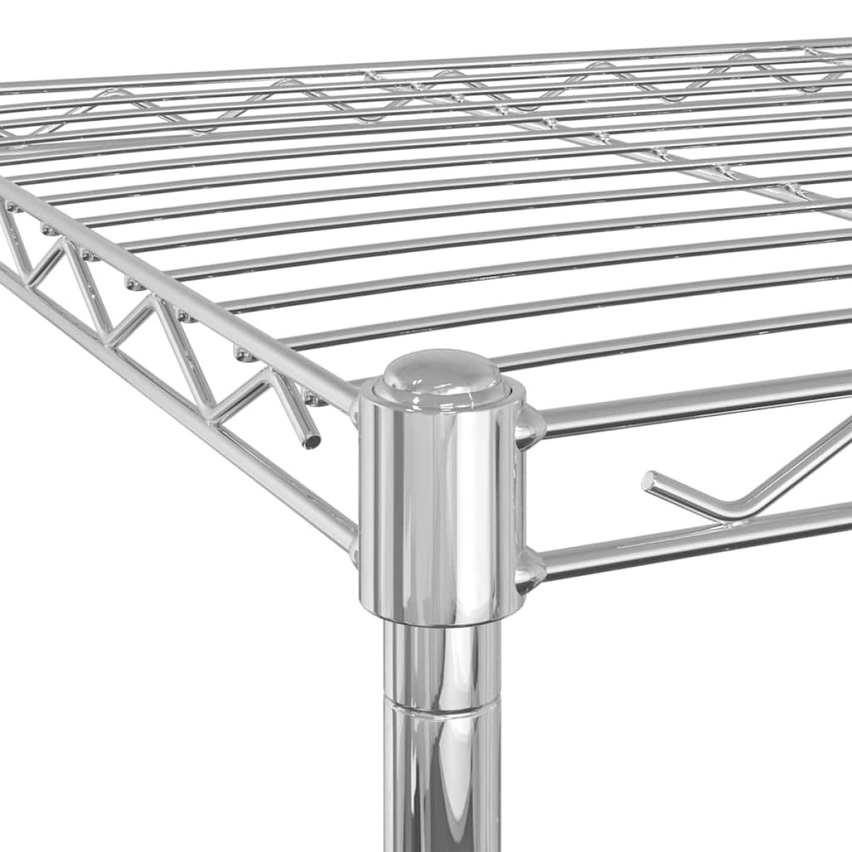 vidaXL Ραφιέρα 4 Επιπέδων με Τροχούς Χρωμέ 90x35x142 εκ. 200 κ.