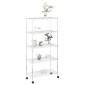 vidaXL Ραφιέρα 5 Επιπέδων με Τροχούς Χρωμέ 75x35x155 εκ. 250 κ.