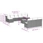 vidaXL Σαλόνι Κήπου 11 Τεμαχίων Γκρι από Συνθετικό Ρατάν με Μαξιλάρια