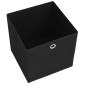 vidaXL Κουτιά Αποθήκευσης 10 τεμ. Μαύρα 28x28x28 εκ. Ύφασμα Non-woven