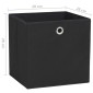 vidaXL Κουτιά Αποθήκευσης 10 τεμ. Μαύρα 28x28x28 εκ. Ύφασμα Non-woven