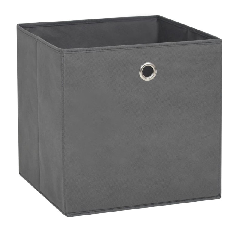 vidaXL Κουτιά Αποθήκευσης 10τεμ Γκρι 28x28x28εκ Ύφασμα Non-woven