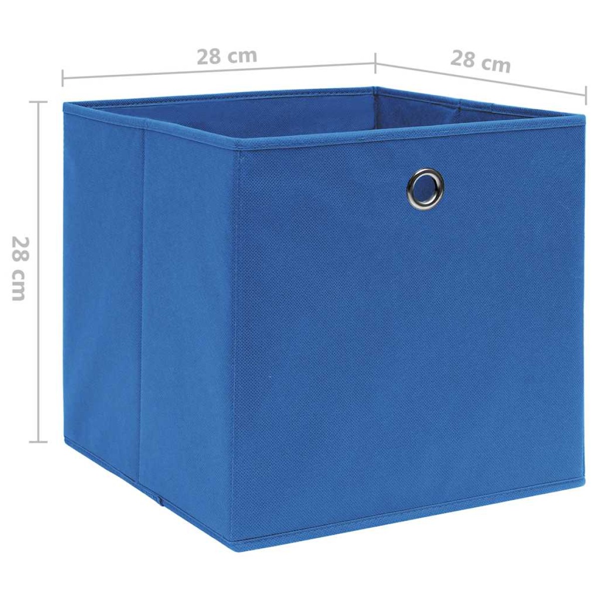 vidaXL Κουτιά Αποθήκευσης 4 τεμ. Μπλε 28x28x28 εκ. Ύφασμα Non-woven