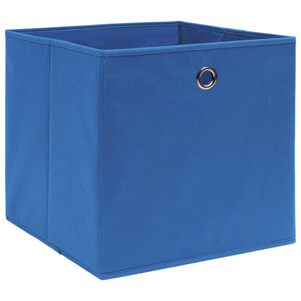 vidaXL Κουτιά Αποθήκευσης 10 τεμ. Μπλε 28x28x28 εκ. Ύφασμα Non-woven