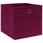 vidaXL Κουτιά Αποθήκευσης 10τεμ Σκ Κόκκινα 28x28x28εκ Ύφασμα Non-woven