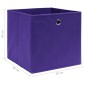vidaXL Κουτιά Αποθήκευσης 10 τεμ. Μοβ 28x28x28 εκ. Ύφασμα Non-woven