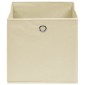 vidaXL Κουτιά Αποθήκευσης 4 τεμ. Κρεμ 28x28x28 εκ. Ύφασμα Non-woven
