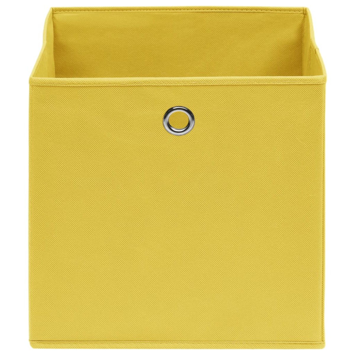 vidaXL Κουτιά Αποθήκευσης 4 τεμ. Κίτρινα 28x28x28 εκ. Ύφασμα Non-woven