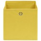 vidaXL Κουτιά Αποθήκευσης 10 τεμ. Κίτρινα 28x28x28 εκ.Ύφασμα Non-woven