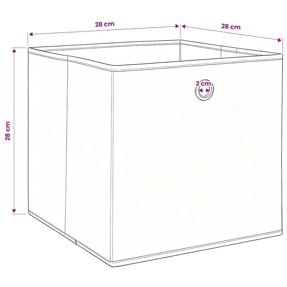 vidaXL Κουτιά Αποθήκευσης 10 τεμ. Γαλάζια 28x28x28 εκ.Ύφασμα Non-woven