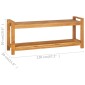 vidaXL Παγκάκι 120 εκ. από Μασίφ Ξύλο Teak