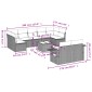 vidaXL Σετ Καναπέ Κήπου 10 τεμ. Μπεζ Συνθετικό Ρατάν με Μαξιλάρια