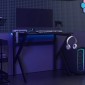 vidaXL Γραφείο Gaming Μαύρο 90 x 60 x 75 εκ. με Πόδια σε Σχήμα Κ