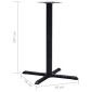 vidaXL Πόδι Τραπεζιού Bistro Μαύρο 76 x 76 x 107 εκ. από Χυτοσίδηρο