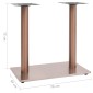 vidaXL Πόδι Τραπεζιού Bistro Μπρονζέ 70x40x72 εκ από Ανοξείδωτο Ατσάλι