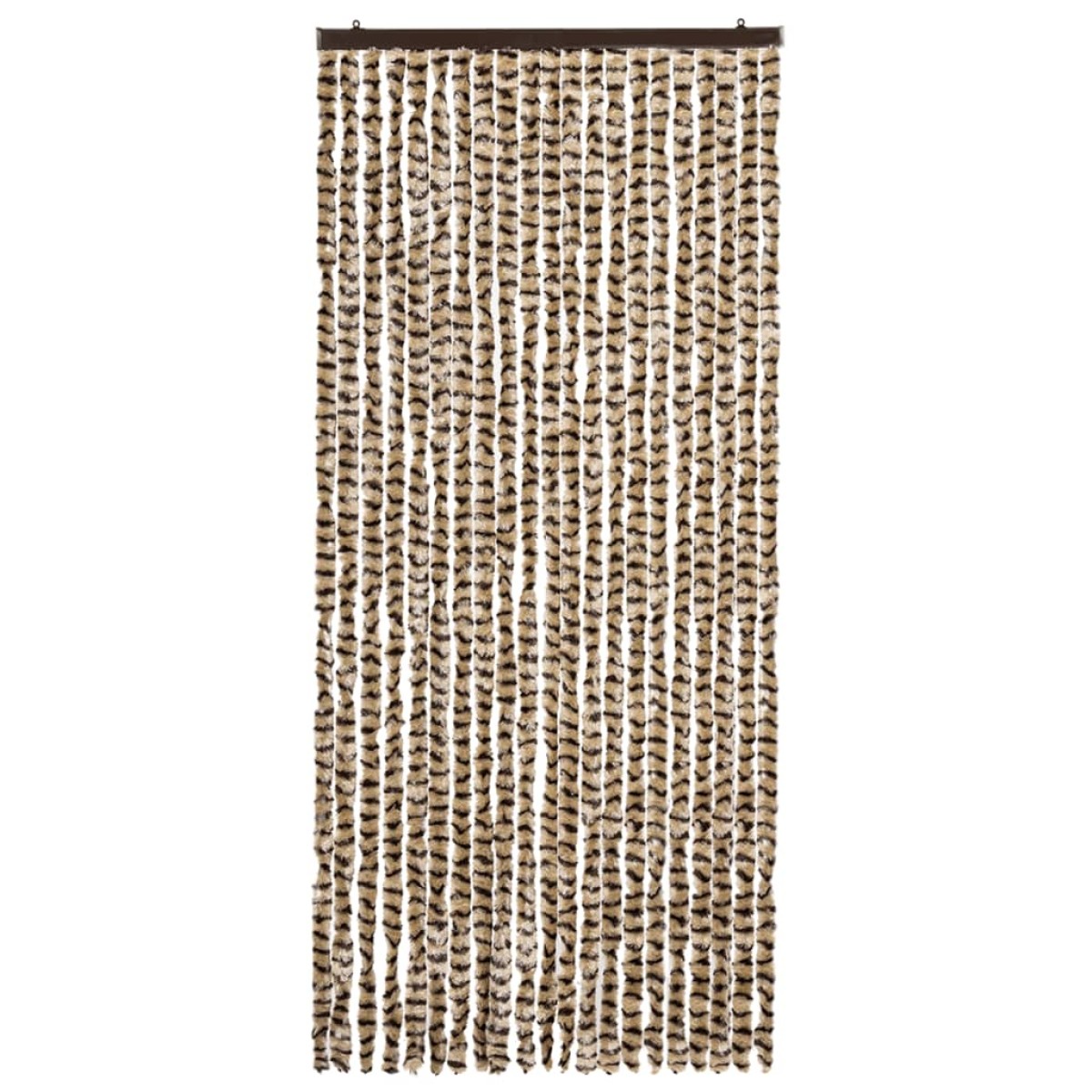 vidaXL Σήτα - Κουρτίνα Πόρτας Μπεζ / Καφέ 90 x 220 εκ. από Σενίλ