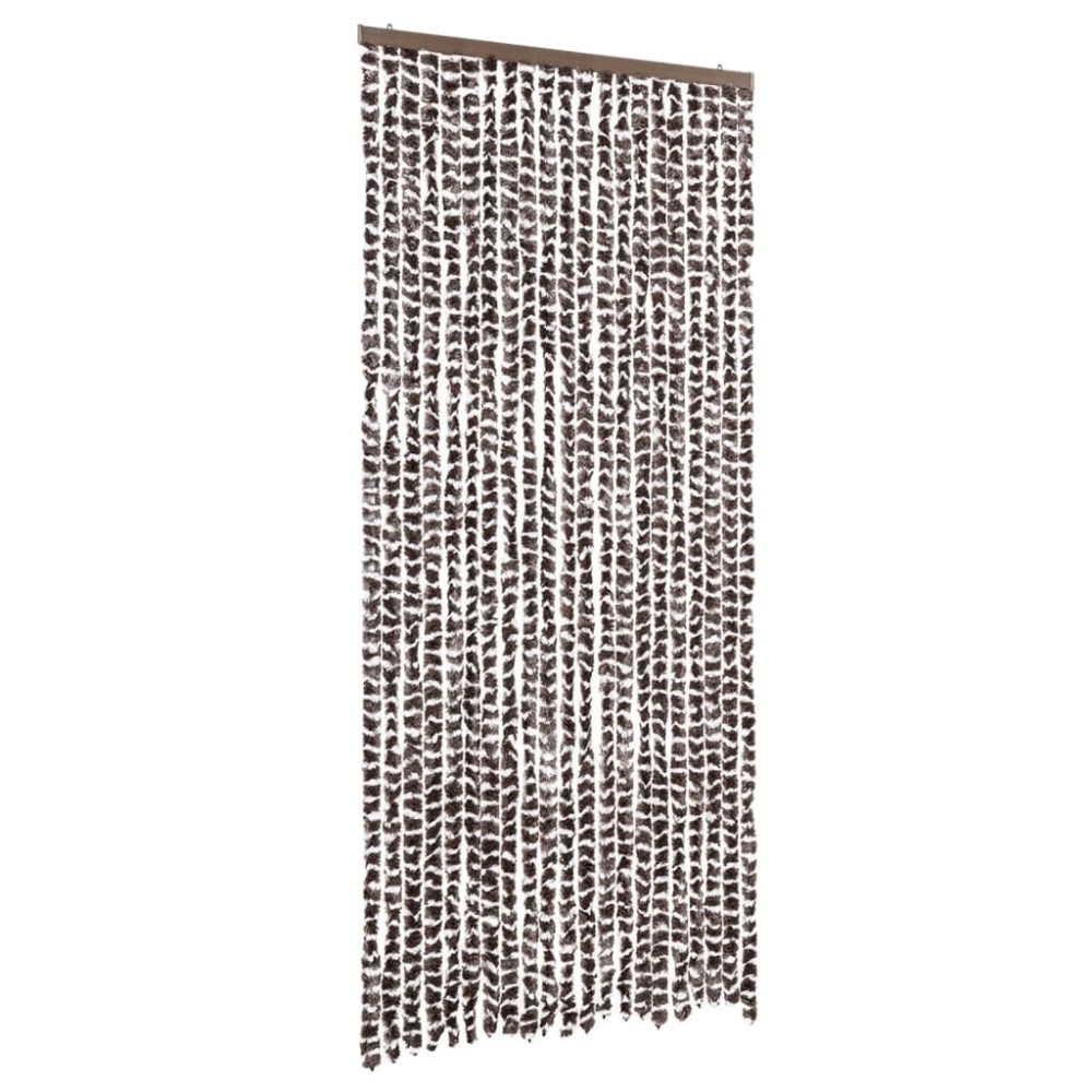 vidaXL Σήτα - Κουρτίνα Πόρτας Καφέ / Μπεζ 90 x 220 εκ. από Σενίλ
