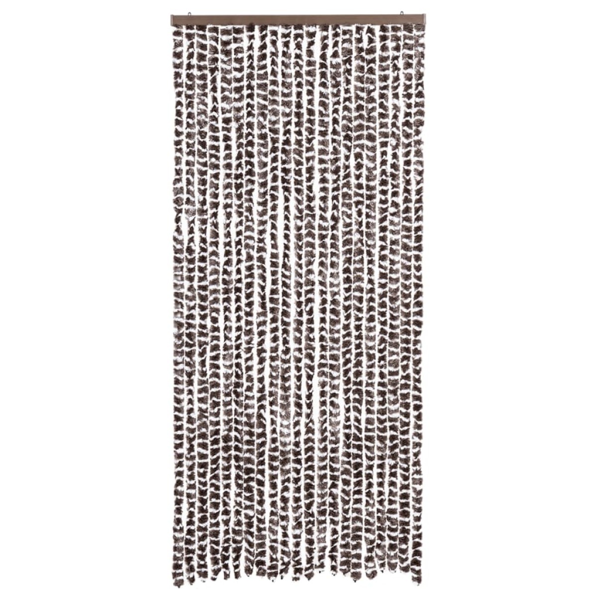 vidaXL Σήτα - Κουρτίνα Πόρτας Καφέ / Μπεζ 90 x 220 εκ. από Σενίλ