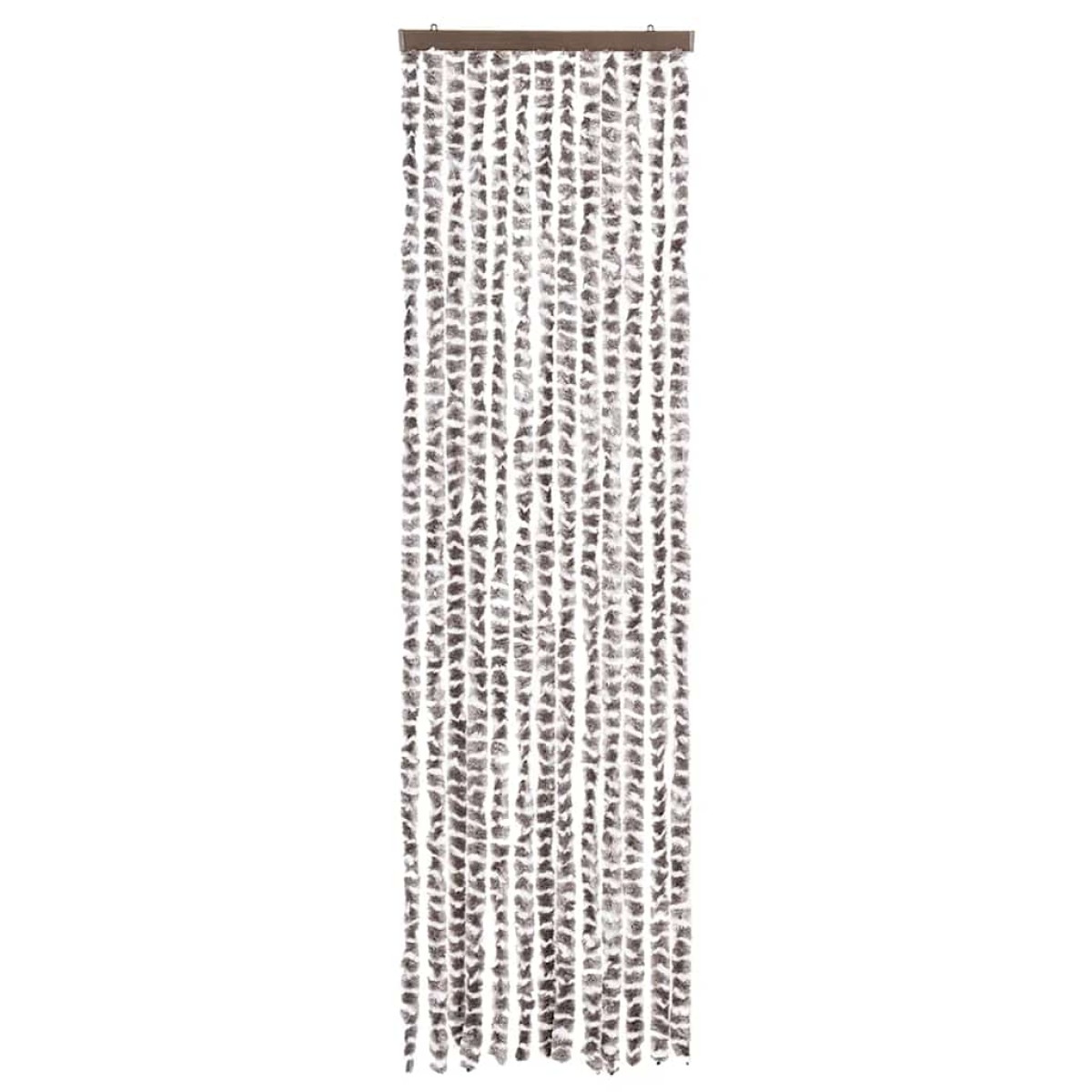 vidaXL Σήτα - Κουρτίνα Πόρτας Taupe / Λευκό 56 x 185 εκ. από Σενίλ