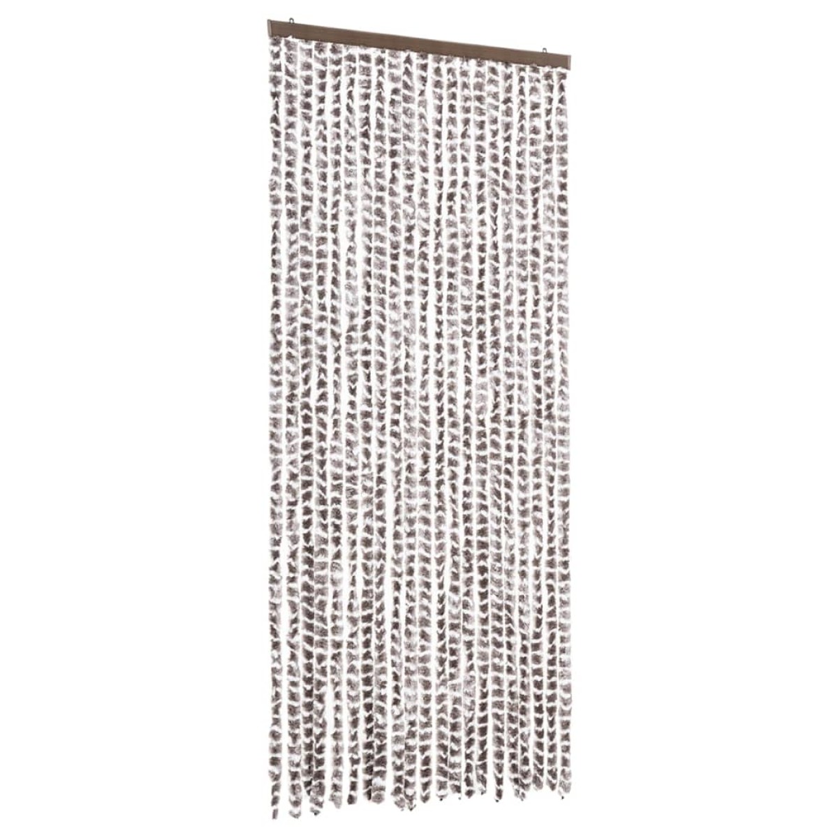 vidaXL Σήτα - Κουρτίνα Πόρτας Taupe / Λευκό 90 x 220 εκ. από Σενίλ