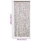 vidaXL Σήτα - Κουρτίνα Πόρτας Taupe / Λευκό 90 x 220 εκ. από Σενίλ