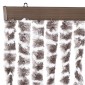 vidaXL Σήτα - Κουρτίνα Πόρτας Taupe / Λευκό 100 x 220 εκ. από Σενίλ