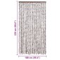 vidaXL Σήτα - Κουρτίνα Πόρτας Taupe / Λευκό 100 x 220 εκ. από Σενίλ