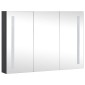 vidaXL Καθρέφτης Μπάνιου με Ντουλάπι & LED 89 x 14 x 62 εκ.