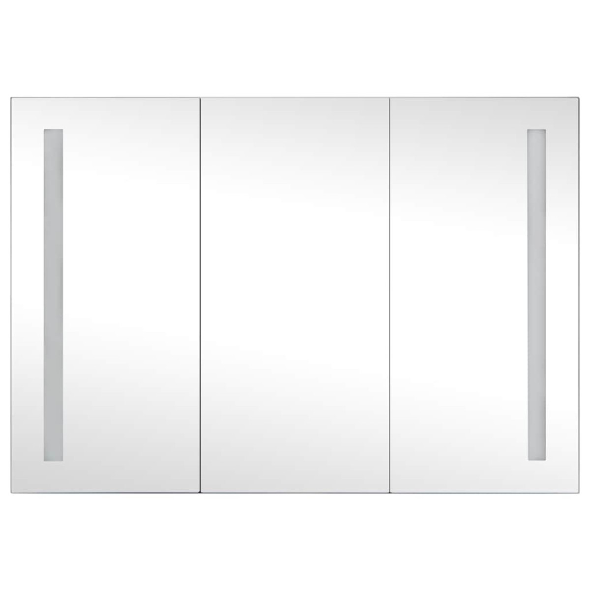 vidaXL Καθρέφτης Μπάνιου με Ντουλάπι & LED 89 x 14 x 62 εκ.