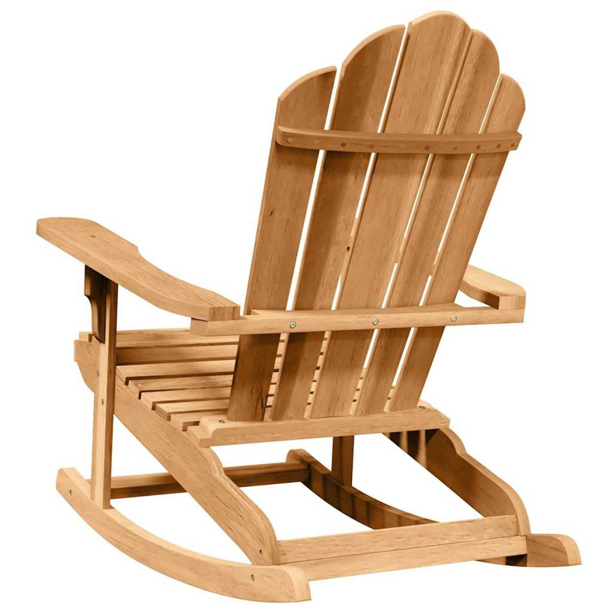 vidaXL Καθιστική Καρέκλα Ροκ Adirondack 2 τμχ. Καφέ Μασίφ ξύλο teak