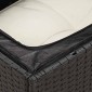 vidaXL Καναπές Σετ 7 Τεμαχίων Μαύρο Συνθετικό Ρατάν με Μαξιλάρια