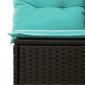 vidaXL Καναπές Σετ 7 Τεμαχίων Μαύρο Συνθετικό Ρατάν με Μαξιλάρια