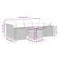 vidaXL Καναπές Σετ 7 Τεμαχίων Μαύρο Συνθετικό Ρατάν με Μαξιλάρια