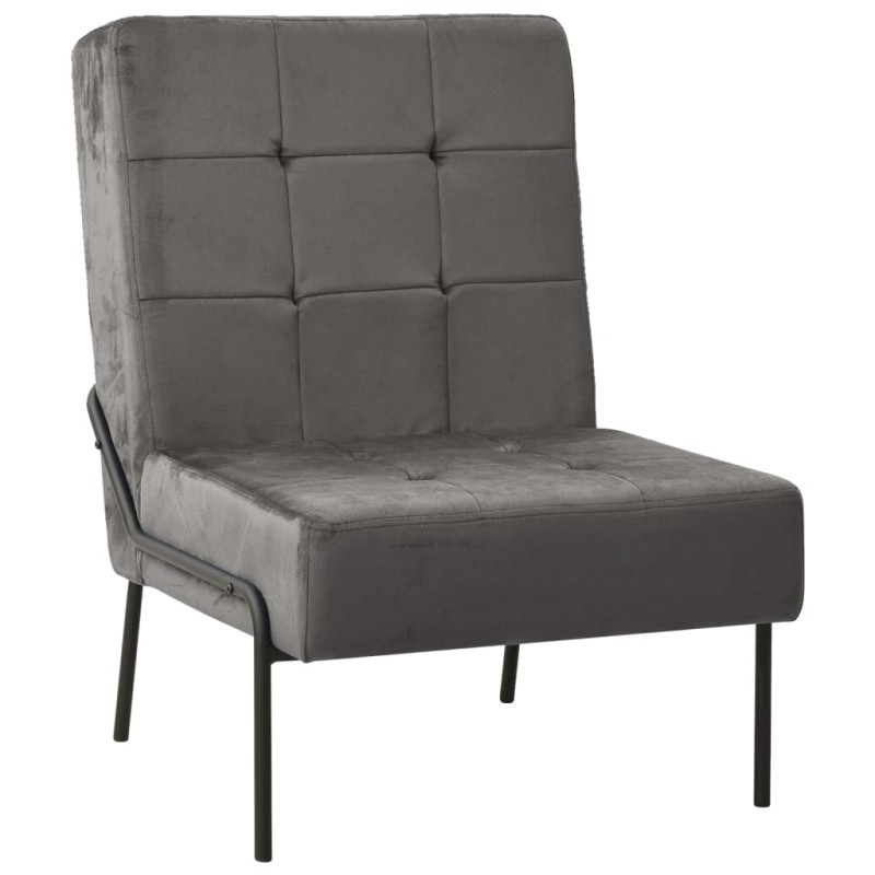 vidaXL Καρέκλα Relax Σκούρο Γκρι 65 x 79 x 87 εκ. Βελούδινη